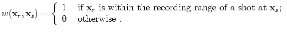 $ w({\bf x}_r,{\bf x}_s)$