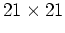 $ 21\times 21$