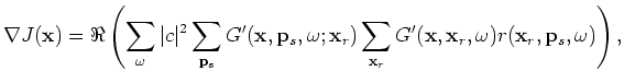 $ r({\bf x}_r,{\bf p}_s,\omega)$