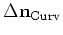 $\displaystyle \Delta{{\bf n}}_{\rm Curv}= \frac {\sin\left(\alpha -\bar{\alpha}\right) \tan\left(\alpha -\bar{\alpha}\right)} {2} {R}{\bf n},$