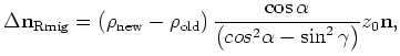 $ \Delta{{\bf n}}_{\rm Rmig}$