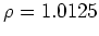 $ \rho =1.0125$