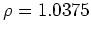 $ \rho =1.0375$