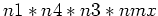 $nmx$
