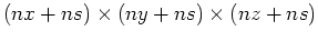 $nx\times ny \times nz$