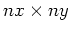 $(nx+2\times n\times ns)\times(ny+2\times n \times ns)$