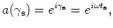 $ \gamma_{\bf s}$