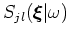 $ R_{kl}(\boldsymbol{\xi}\vert\omega )$