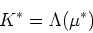\begin{displaymath}
\mu^* = \Gamma\left[F\left(\mu^*,K^*\right)\right].
\end{displaymath}