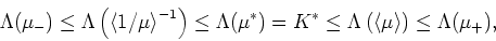 \begin{displaymath}
K_{HS}^- \le K_{BMM}^- \le K^* \le K_{BMM}^+ \le K_{HS}^+.
\end{displaymath}