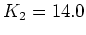 $K_2 = 14.0$