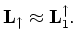 $ \bold L^{\uparrow}_1$