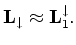 $ \bold L^{\downarrow}_1$