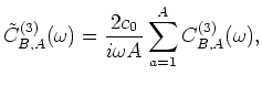 $ \tilde{C}^{(3)}_{B,A}(\omega)$