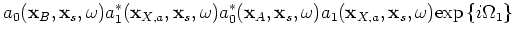 $\displaystyle a_0(\mathbf{x}_B,\mathbf{x}_s,\omega)a_1^*(\mathbf{x}_{X,a},\math...
...0(\mathbf{x}_{X,a},\mathbf{x}_s,\omega) \mathrm{exp} \left\{ i\Omega_2 \right\}$