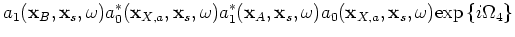 $\displaystyle \mathrm{d}\mathbf{x}_x \mathrm{d}\omega, \notag$