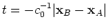 $\displaystyle t =c_0^{-1} \left\{ \vert\mathbf{x}_B - \mathbf{x}_s\vert - \vert...
...thbf{x}_A - \mathbf{x}_c\vert + \vert\mathbf{x}_X - \mathbf{x}_s\vert \right\},$
