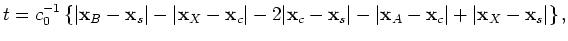 $\displaystyle \nabla_{\mathbf{x}_s} \left\{ \vert\mathbf{x}_B - \mathbf{x}_s\ve...
...thbf{x}_c - \mathbf{x}_s\vert - \vert\mathbf{x}_X - \mathbf{x}_s\vert \right\},$