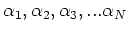 $ \alpha(\mathbf{x}) = \displaystyle\sum_{i=1}^{N}\delta(\mathbf{x}-\mathbf{x}_{c,i})\alpha_i$