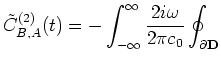 $\displaystyle a_0(\mathbf{x}_B,\mathbf{x}_s,\omega)a_0^*(\mathbf{x}_A,\mathbf{x}_s,\omega) \mathrm{exp} \left\{ i\Omega_1 \right\}$