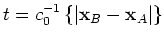 $ \mathbf{x}_s \rightarrow \mathbf{x}_B \rightarrow \mathbf{x}_A$