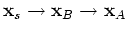 $ t = - c_0^{-1} \left\{ \vert\mathbf{x}_B - \mathbf{x}_A\vert \right\}$