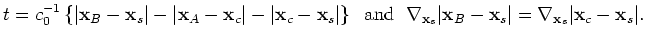 $ \mathbf{x}_s \rightarrow \mathbf{x}_B \rightarrow \mathbf{x}_c$