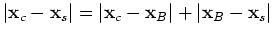 $ t =- c_0^{-1} \left\{ \vert\mathbf{x}_B - \mathbf{x}_c\vert + \vert\mathbf{x}_c - \mathbf{x}_A\vert \right\}$