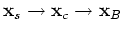 $ \vert\mathbf{x}_B - \mathbf{x}_s\vert = \vert\mathbf{x}_c-\mathbf{x}_s\vert + \vert\mathbf{x}_B-\mathbf{x}_c\vert$