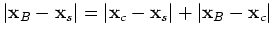 $ t = c_0^{-1} \left\{ \vert\mathbf{x}_B - \mathbf{x}_c\vert - \vert\mathbf{x}_A - \mathbf{x}_c\vert \right\}$