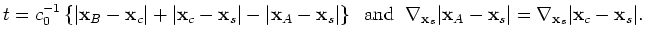 $ \mathbf{x}_s \rightarrow \mathbf{x}_A \rightarrow \mathbf{x}_c$