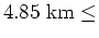 $ \leq 5.15&nbsp;\rm {km}$