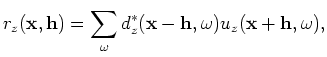 $ d_z({\bf x},\omega)$