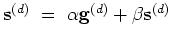 $ {\bf r}^{(d)}&nbsp;=&nbsp;{\bf r}^{(d)}+{\bf s}^{(d)}$