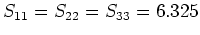 $S_{12} = S_{13} = S_{23} = - 2.767$