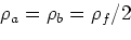 \begin{displaymath}
\begin{array}{c}
A = \rho_f(1+\cos\phi),\cr
B = \rho_f(1-\cos\phi).
\end{array} \end{displaymath}