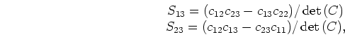 $\det{(C)}$