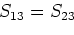 \begin{displaymath}
\Delta S_{13} = \Delta S_{23}.
\end{displaymath}