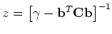 $ {\bf q} = z{\bf C}{\bf b}$