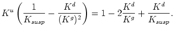 $ (K^d/K^g)^2$