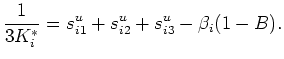 $ \beta_1 + \beta_2 + \beta_3 = \gamma B$