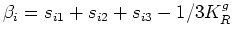 $\displaystyle \frac{1}{K_R^d} = \sum_{ij=1,2,3} s_{ij}^d.$