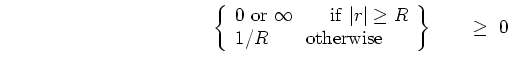 $ R\rightarrow\infty$