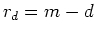 $ r_m = m$