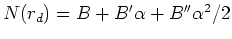 $ N(r_m) = C + C'\alpha + C''\alpha^2/2$