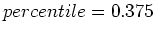 $ percentile=0.375$