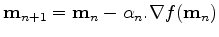 $ \nabla f(\textbf{m})$