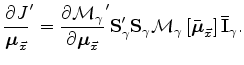 $ {\frac {\partial \mathcal M_{\gamma }} {\partial {\boldsymbol \mu}_{\vec x}}}$
