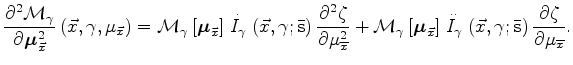 $ {
\stackrel{..}{I_{\gamma }}\left(\vec x,\gamma ;{\bar {\bf {s}}}\right)
}=
\partial^2
I_{\gamma }\left(\vec x,\gamma ;{\bar {\bf {s}}}\right)
/
\partial z^2$