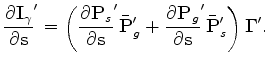 $ {\frac
{\partial{\bf I}_{\gamma }}
{\partial {\bf {s}}}}$